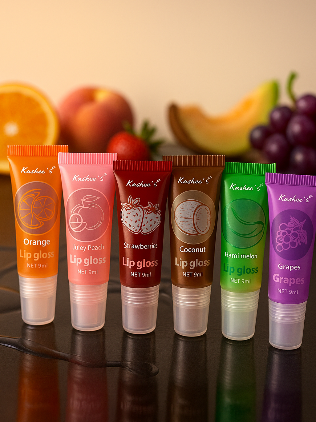 Lip Gloss Fruit (Pack of 6 Pcs)