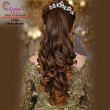 Choco Brown Long Curly Layered Ponytail Catcher Extension