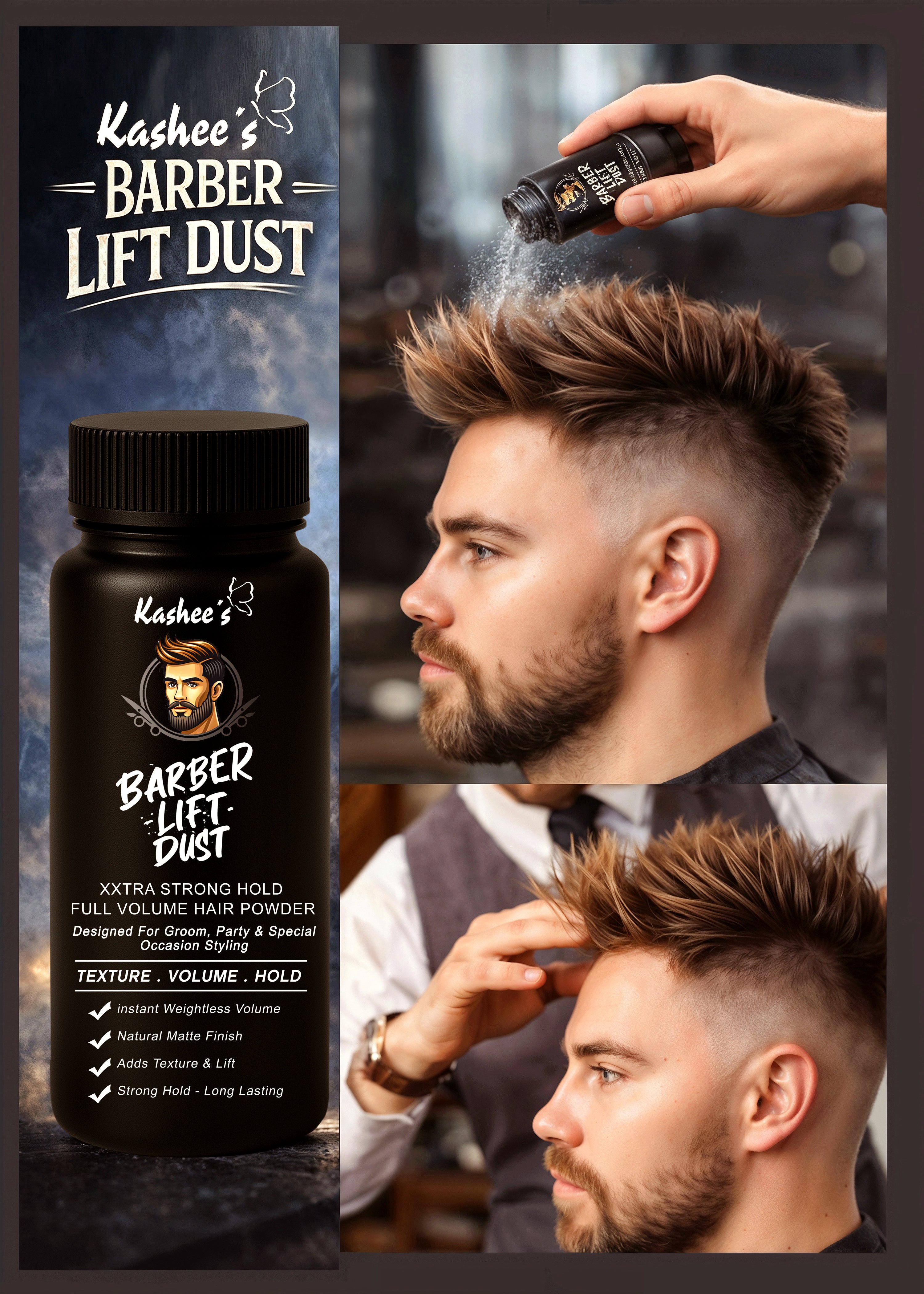 Kashees Men's Barber Lift Dust