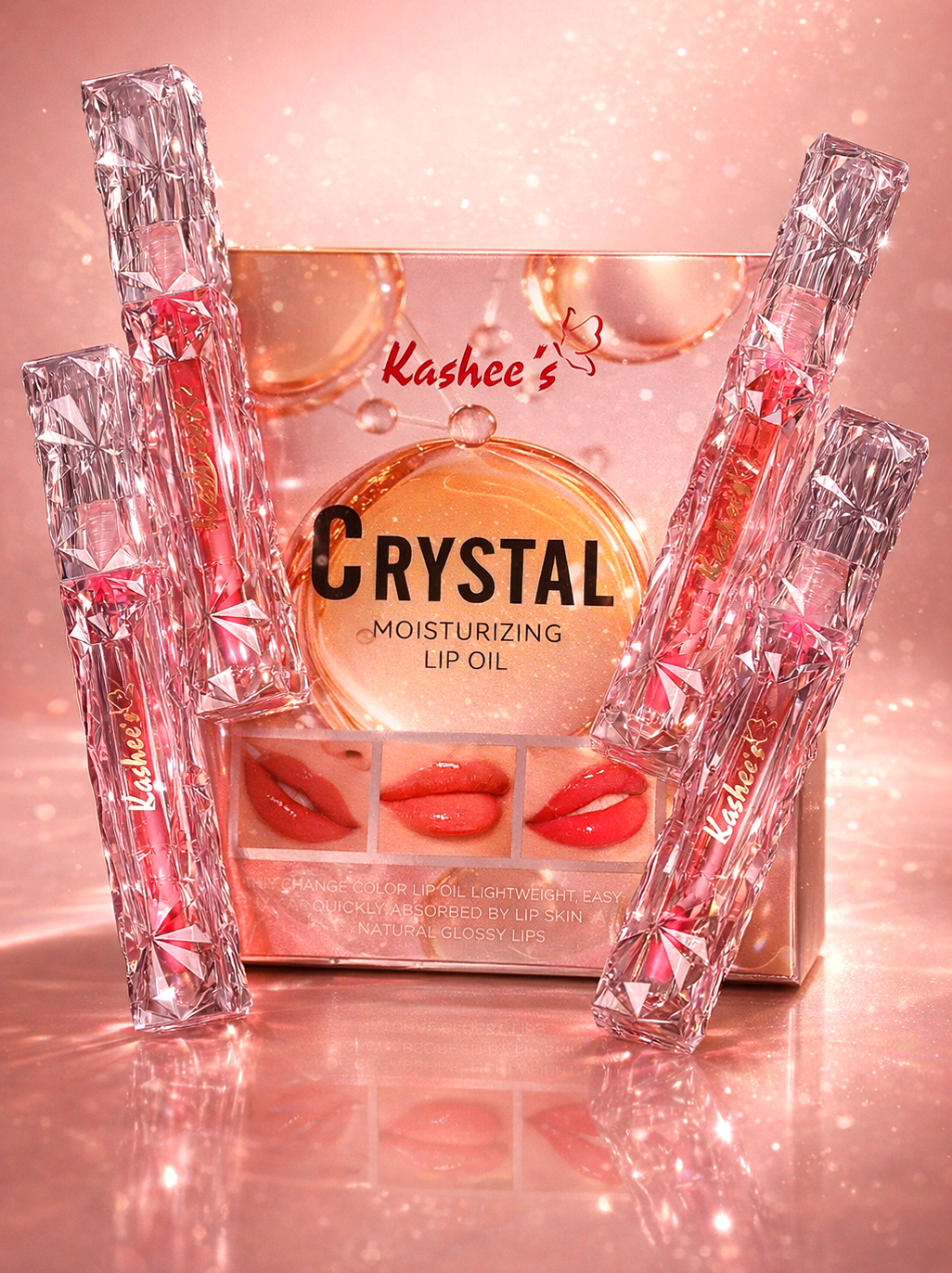 Crystal Moisturizing Lip Oil(Pack of 4 Pcs)