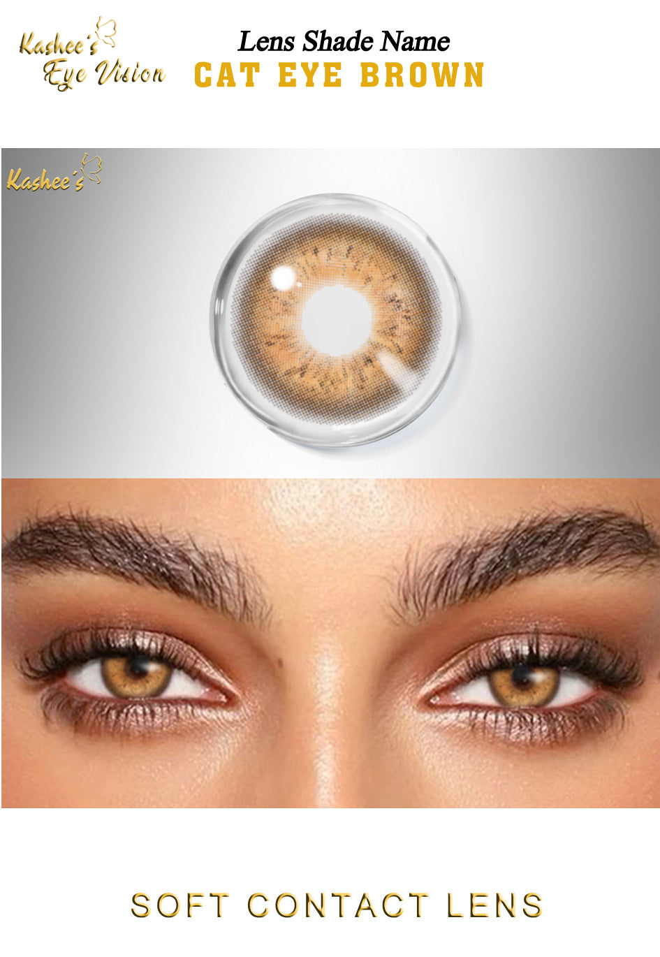 Kashees Lens Cat Eye Brown